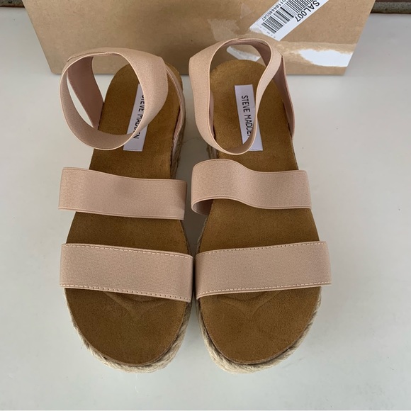 Steve Madden Womens Kimmie Blush Fabric Espadrille Platform Sandals US 9 M - Picture 4 of 9